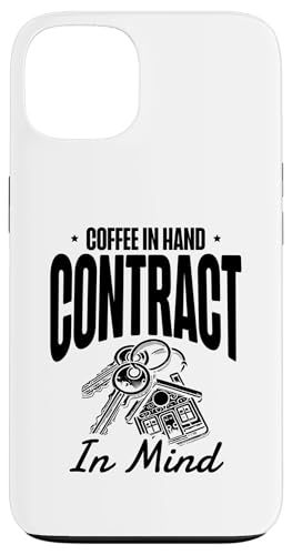 Kaffee in der Hand, Vertrag im Hinterkopf, Immobilienmakler, Makler Hülle für iPhone 13 Kaffee in der Hand, Vertrag im Hinterkopf, Immobilienmakler, Makler Hülle für iPhone 13 von Realtor Sell House Agent Sayings For Realtors