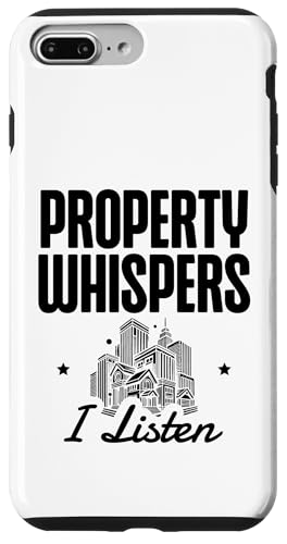 Property Whispers I Listen Immobilienmakler Makler Hülle für iPhone 7 Plus/8 Plus von Realtor Sell House Agent Sayings For Realtors
