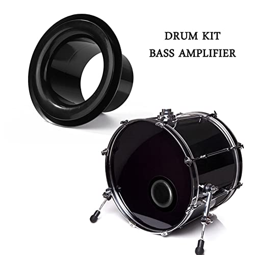 Reapyyt ABS-Gummi-Bassdrum-Kick-Enhancer-Drum-Circle-Instrumente mit Schwarzem Portlochschutz, Mikrofonloch-Trommelfell von Reapyyt