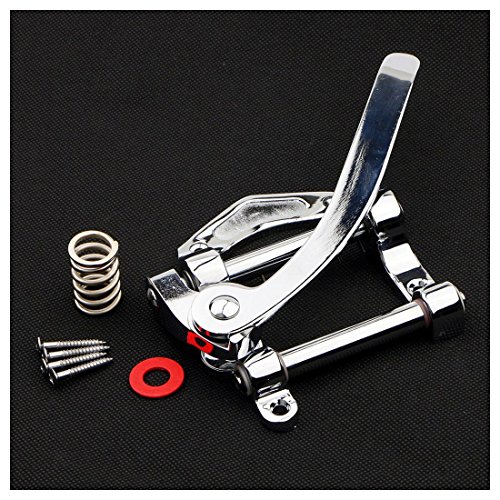 Reapyyt Gitarren Vibrato Saitenhalter Tremolo Flat Top Body Tremolo Einheit Vibrato Bridge für Tele, SG, LP, ETC E-Gitarren (Silber) von Reapyyt