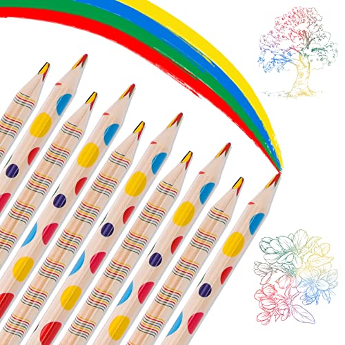 Reastar Regenbogenstift, 10 Stücke Regenbogenstifte Kinder, 4 in 1 Farbstifte, Dreikant Zeichnung Bleistift Set - für Kunst Zeichnung, Skizzieren und Färbung, Schule Büro Haushaltswaren Reastar Regenbogenstift, 10 Stücke Regenbogenstifte Kinder, 4 in 1 Farbstifte, Dreikant Zeichnung Bleistift Set - für Kunst Zeichnung, Skizzieren und Färbung, Schule Büro Haushaltswaren von Reastar