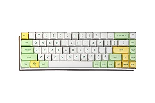 Reasung PBT Keycaps 124 Keys Banna Milk Theme for PC Gamers Computer Windows and Mac Switch MX Cherry Profile Mechanical Keyboard (Only Keycaps) von Reasung