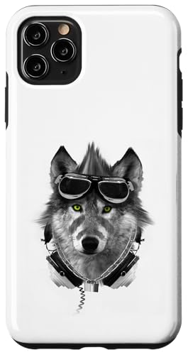 Wolf Mohawk Kopfhörer Music Rebel Animal Artwork Hülle für iPhone 11 Pro Max von Rebel Wolf Wear