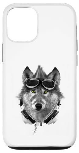 Wolf Mohawk Kopfhörer Music Rebel Animal Artwork Hülle für iPhone 12/12 Pro von Rebel Wolf Wear