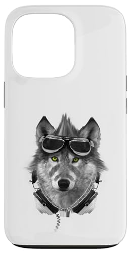 Wolf Mohawk Kopfhörer Music Rebel Animal Artwork Hülle für iPhone 13 Pro von Rebel Wolf Wear