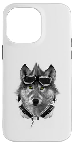 Wolf Mohawk Kopfhörer Music Rebel Animal Artwork Hülle für iPhone 14 Pro Max von Rebel Wolf Wear