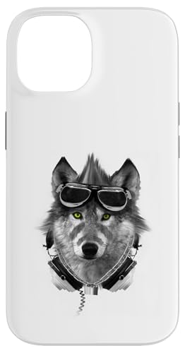 Wolf Mohawk Kopfhörer Music Rebel Animal Artwork Hülle für iPhone 14 von Rebel Wolf Wear