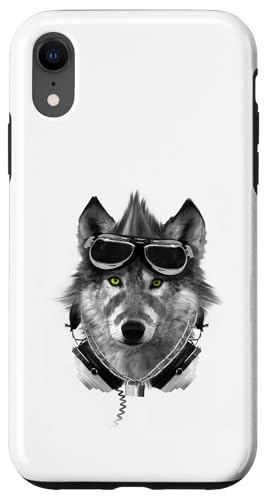 Wolf Mohawk Kopfhörer Music Rebel Animal Artwork Hülle für iPhone XR von Rebel Wolf Wear