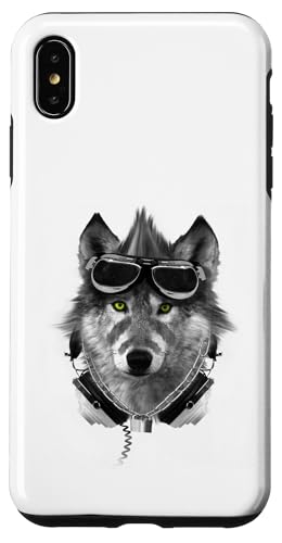 Wolf Mohawk Kopfhörer Music Rebel Animal Artwork Hülle für iPhone XS Max von Rebel Wolf Wear