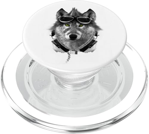 Wolf Mohawk Kopfhörer Music Rebel Animal Artwork PopSockets PopGrip für MagSafe von Rebel Wolf Wear