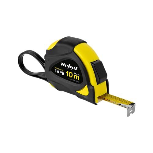 Professioneles robustes Massband mit Aufrollsystem 10m, Breite 25 mm Rebel RB-1136 von Rebel
