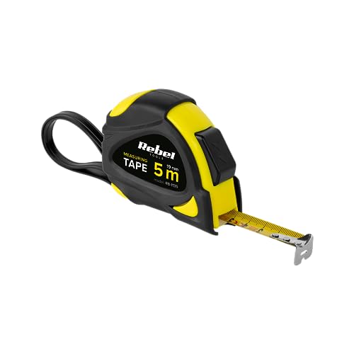 Professioneles robustes Massband mit Aufrollsystem 5m, Breite 19 mm Rebel RB-1135 von Rebel