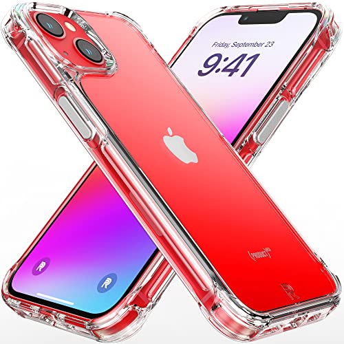 REBEL Phone Clear iPhone 13 Hülle [Crystal Series Gen-3] Vergilbungsfrei, Anti-Kratzer UV-Abdeckung, schützende stoßfeste Stoßfänger, Metallknöpfe, Slim Fit Grip, 6,1 Zoll 2021 (Crystal Clear, No von Rebel
