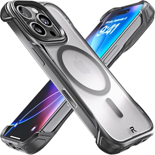 REBEL Schutzhülle für iPhone 16 Pro [Frosted Flex Serie] Freiliegende Seiten für Komfort, starke MagSafe-kompatibel, klare matte Textur, schützend, stoßfest, verbesserte rahmenlose Abdeckung, 6,3 Zoll von REBEL