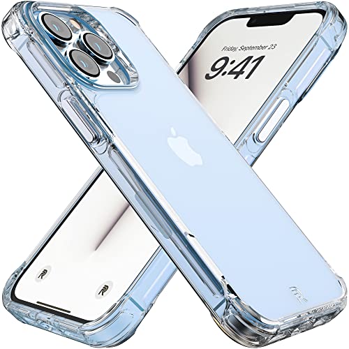 REBEL - iPhone 13 Pro Hülle – Crystal Series Gen-3 – transparent, glänzend, schützend, stoßfest, Metallknöpfe, Slim Fit Grip (6,1 Zoll) (transparent, kein MagSafe) von Rebel