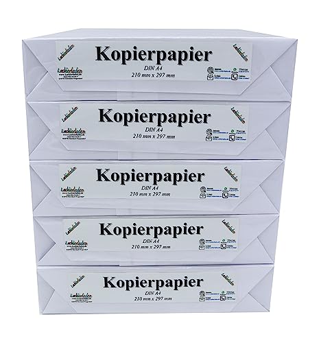 2500 Blatt Multifunktions - Kopierpapier DIN A4, 80g/m², holzfrei weiß von Rebell