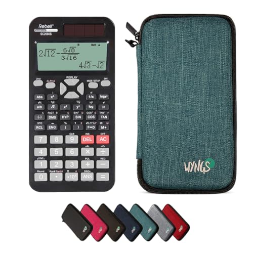 Rebell SC2060S Taschenrechner inklusive Schutztasche von WYNGS in Türkis - Basic Set von Rebell