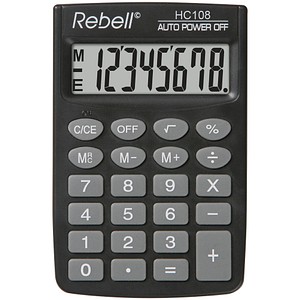 Rebell HC 108 Taschenrechner schwarz von Rebell