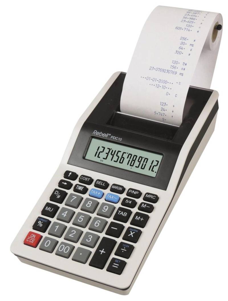 Rebell Tischrechner druckend PDC10 lichtgrau von Rebell