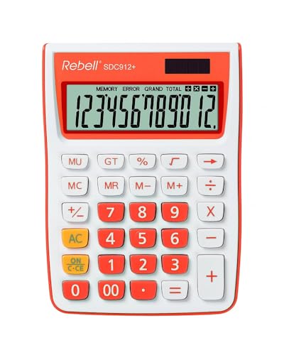 Rebell RE-SDC912OR Tischrechner SDC912, 12-stelliger Tischrechner für Büro und Zuhause, Dualbetrieb, orange Rebell RE-SDC912OR Tischrechner SDC912, 12-stelliger Tischrechner für Büro und Zuhause, Dualbetrieb, orange von Rebell