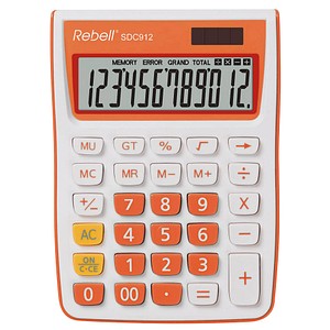 Rebell SDC912 Tischrechner orange/weiß von Rebell