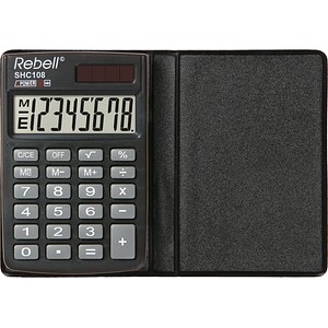 Rebell SHC108 Taschenrechner schwarz/grau von Rebell