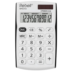 Rebell SHC312 BK Taschenrechner weiß/schwarz von Rebell