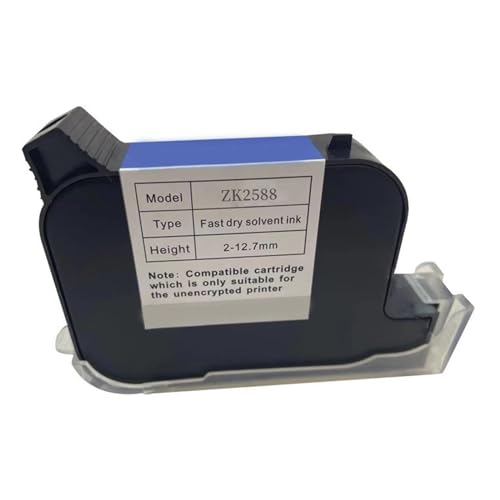 Rebellious Tintennachfüllung Für ZK2588 12 7 Mm Hohe Schwarze Tintenpatrone Schnell Trocknende Patronen Für Hand Tintenstrahldrucker von Rebellious