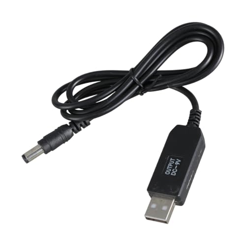 Rebellious USB-auf-DC-Stromkabel, 5,5 x 2,1 mm, 5 V auf 9 V, Aufwärtswandlerkabel für kabellose Lautsprecher und LED-Glühbirne, 5,5 Rebellious USB-auf-DC-Stromkabel, 5,5 x 2,1 mm, 5 V auf 9 V, Aufwärtswandlerkabel für kabellose Lautsprecher und LED-Glühbirne, 5,5 von Rebellious