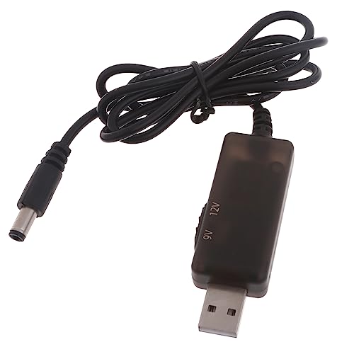 Rebellious USB-auf-DC5521-Stromaufwärtskabel mit einstellbaren Spannungsreglern für WLAN-Router, Lüfter oder Lampen (5 V–9 V/12 V) von Rebellious