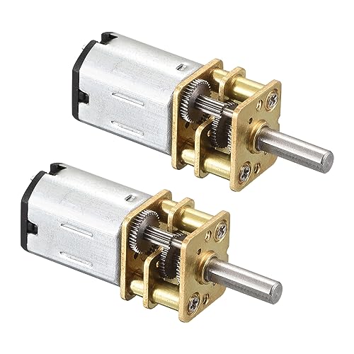 Rebower Micro Schnelligkeit Reduktion Getriebe Motor mit Voll Metall Getriebe [ für DIY RC Flugzeug Modell Auto ] - 500RPM / DC 6V / 2Stk von Rebower