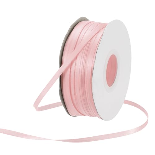 Rebower Satinband, 0,3 cm, 91,4 m, dick, doppelseitig, Ripsband, für Geschenkverpackungen, Haarschleifen, Hochzeit, Kuchen, Blumen, Pastellrosa Rebower Satinband, 0,3 cm, 91,4 m, dick, doppelseitig, Ripsband, für Geschenkverpackungen, Haarschleifen, Hochzeit, Kuchen, Blumen, Pastellrosa von Rebower