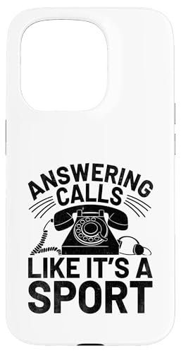 Answering Calls Like It's A Sport Receptionist Reception Hülle für iPhone 15 Pro von Receptionist Clerk Gift Profession Sayings