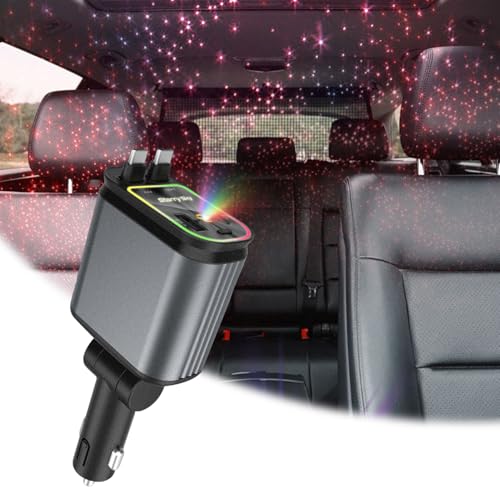 4-in-1 Autoladegerät mit einziehbarem Sternenhimmel – USB KFZ Ladegerät für Handy und Typ C, LED Sternenprojektion, Adapter für Zigarettenanzünder und 12V Stecker 4-in-1 Autoladegerät mit einziehbarem Sternenhimmel – USB KFZ Ladegerät für Handy und Typ C, LED Sternenprojektion, Adapter für Zigarettenanzünder und 12V Stecker von Recitem