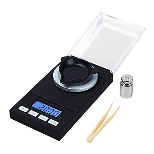 Feinwaage, 50g / 0.001g Feinwaage, Electronische Digitalwaage mit LCD Display, Professionelle Milligramm Waage, Taschenwaage, Laborwaage, Goldwaage, Briefwaage, MG Waage Gramm Feinwaage, 50g / 0.001g Feinwaage, Electronische Digitalwaage mit LCD Display, Professionelle Milligramm Waage, Taschenwaage, Laborwaage, Goldwaage, Briefwaage, MG Waage Gramm von Recitem