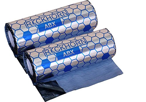 Reckhorn ABX Alubutyl Dämmmaterial 2 Rollen / 40cm x 5m=4m² Sparpaket PKW Auto Blechteile Vibration Autoblech Dämmung Carhifi Autohifi Oldtimer von Reckhorn