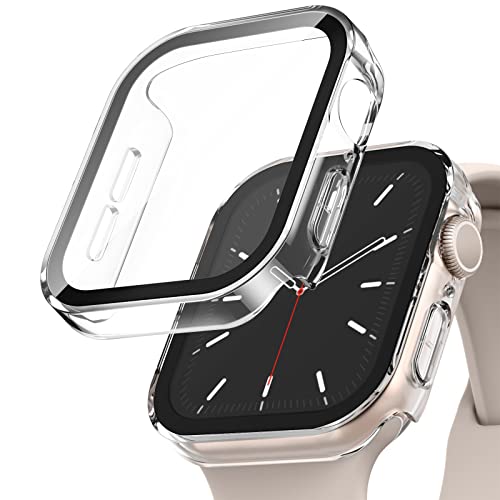 Recoppa 2 Stück Apple Watch Schutzhülle 44mm, wasserdichte Hülle mit Displayschutz aus Glas für Apple Watch Series 6/SE/5/4, Durchsichtig*2 Recoppa 2 Stück Apple Watch Schutzhülle 44mm, wasserdichte Hülle mit Displayschutz aus Glas für Apple Watch Series 6/SE/5/4, Durchsichtig*2 von Recoppa