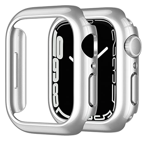 Recoppa 2er Stück Apple Watch Hülle Series 7 45mm, PC Gehäuse Schutzhülle für iWatch Serie 7 45mm, OHNE Displayschutz von Recoppa