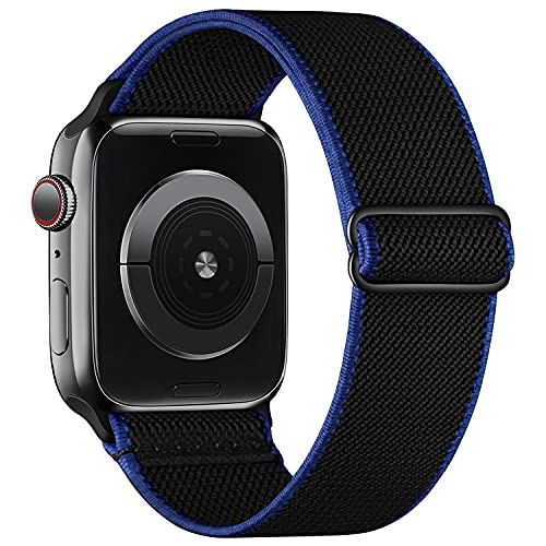 Recoppa Apple Watch Armband Elastisch Stoff 42mm 41mm 40mm 38mm, Komplementärfarbe Solo Loop Gewebtes Nylonarmband Kompatibel mit Apple Watch 1009 8 7 6 SE von Recoppa