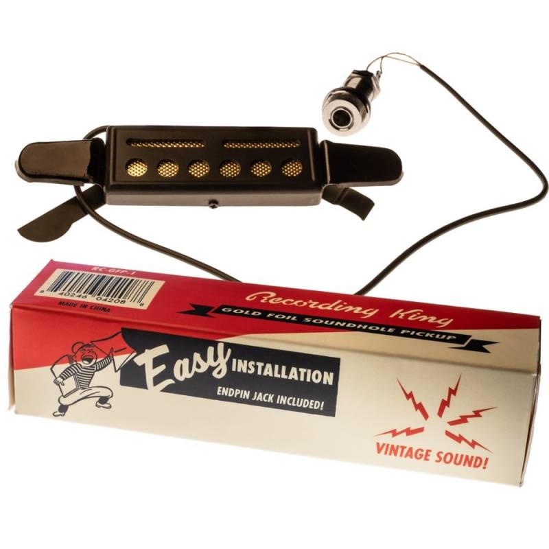 Recording King RC-GFP-1 Gold Foil Soundhole Pickup for Acoustic Guitars von Recording King