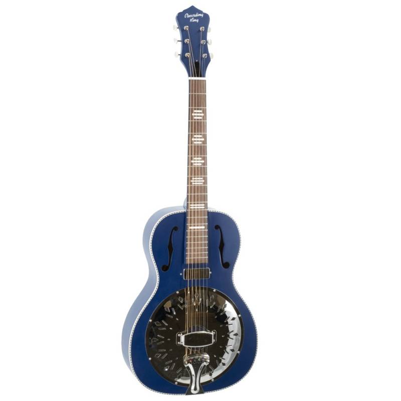Recording King RPH-R2-E-MBL Dirty 30s Minnie Bucker Resonator Wabash Blue Electro-Acoustic Guitar von Recording King