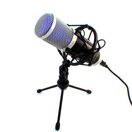 MCU-02 Hi-End USB Studio Kondensatormikrofon Großmembran / Windows Android MAC / Rap Gesang Podcast Instrumente / Kondensator Mikrofon Mikrofonspinne Nierencharakteristik 20-20000Hz Recording Tools, Home Office, Videokonferenz, online lernen, Unterricht, Streaming von Recording Tools
