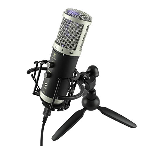Recording tools MCU-02 Pro Profi Plug-and-Play Kondensator Mikrofon, PC Laptop Aufnahmemikrofon Kardioid Studio, Videokonferenzen, Gesang, Streaming von Recording Tools