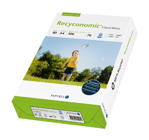 Recyconomic Kopierpapier 70er Weiße DIN A4/36553 80 g/qm Inh.500 von Recyconomic