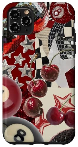 Red Cherry Star Discokugel Retro Y2K Collage Frauen Mädchen Hülle für iPhone 11 Pro Max Red Cherry Star Discokugel Retro Y2K Collage Frauen Mädchen Hülle für iPhone 11 Pro Max von Red Cherry Star Disco Ball Retro Y2K