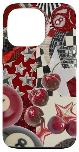 Red Cherry Star Discokugel Retro Y2K Collage Frauen Mädchen Hülle für iPhone 13 Pro Red Cherry Star Discokugel Retro Y2K Collage Frauen Mädchen Hülle für iPhone 13 Pro von Red Cherry Star Disco Ball Retro Y2K