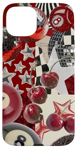 Red Cherry Star Discokugel Retro Y2K Collage Frauen Mädchen Hülle für iPhone 15 Plus Red Cherry Star Discokugel Retro Y2K Collage Frauen Mädchen Hülle für iPhone 15 Plus von Red Cherry Star Disco Ball Retro Y2K