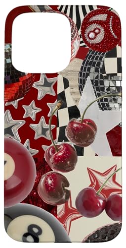 Red Cherry Star Discokugel Retro Y2K Collage Frauen Mädchen Hülle für iPhone 15 Pro Max Red Cherry Star Discokugel Retro Y2K Collage Frauen Mädchen Hülle für iPhone 15 Pro Max von Red Cherry Star Disco Ball Retro Y2K