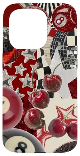 Red Cherry Star Discokugel Retro Y2K Collage Frauen Mädchen Hülle für iPhone 15 Pro Red Cherry Star Discokugel Retro Y2K Collage Frauen Mädchen Hülle für iPhone 15 Pro von Red Cherry Star Disco Ball Retro Y2K