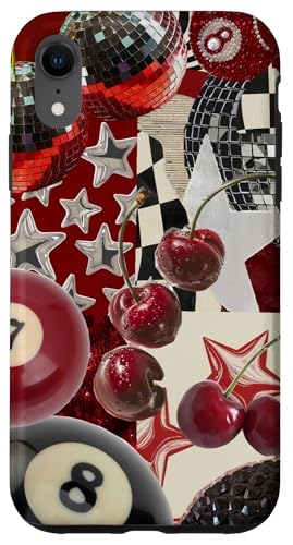 Red Cherry Star Discokugel Retro Y2K Collage Frauen Mädchen Hülle für iPhone XR Red Cherry Star Discokugel Retro Y2K Collage Frauen Mädchen Hülle für iPhone XR von Red Cherry Star Disco Ball Retro Y2K
